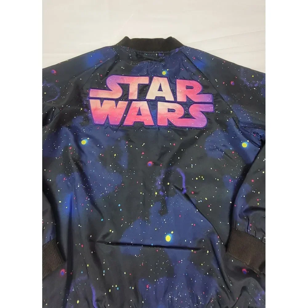 Star‎ Wars Disney Bomber Jacket Girls Size 9/10. Officially Blue Full-Zip.